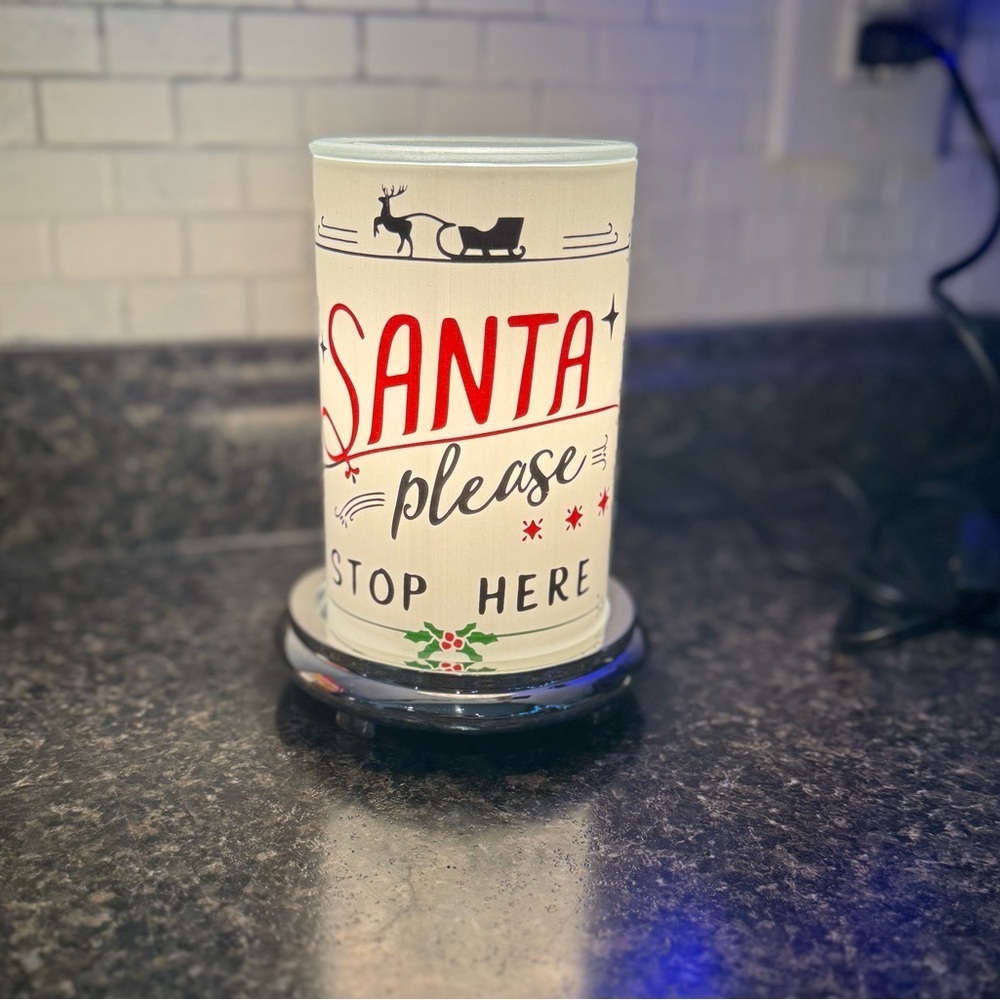Pink Zebra SANTA Please Stop Here Wax Warmer
